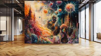 Surreal Dreamscape: A Journey Through the Cosmic Mind Wall mural