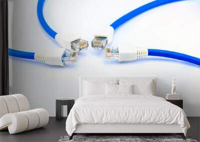 Blue UTP LAN cable Wall mural