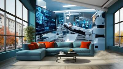 AI Support in Modern Medical Facilities Wall mural