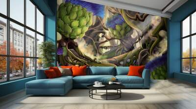 Banshee Forest. Video Game's Digital CG Artwork, Colorful Concept Illustration, Realistic Cartoon Style Background
 Wall mural