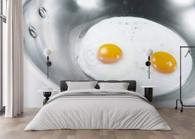 fried eggs sunny side up Wall mural