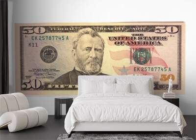 US Fifty Dollar Bills Wall mural