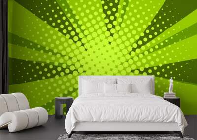 Comic book pop art strip radial backdrop Wall mural