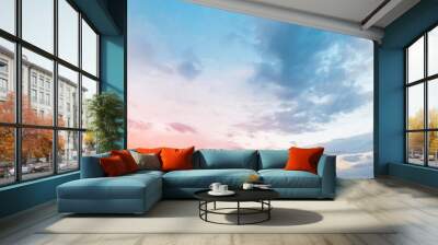 Beautiful sunset sky. Nature sky backgrounds.	 Wall mural