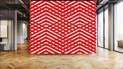 Tile red and white pattern or vector background wallpaper Wall mural