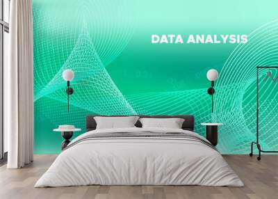 1 and 0 Numbers Motion. Technology Background.  Wall mural