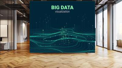 Abstract 3D Big Data Visualization. Wall mural