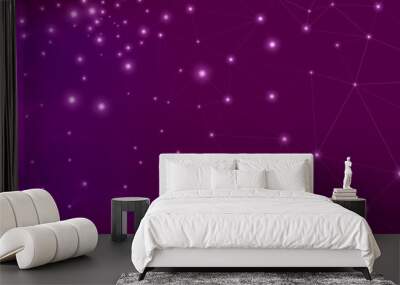 Big Data Abstract. Technology Vector. Pink  Wall mural