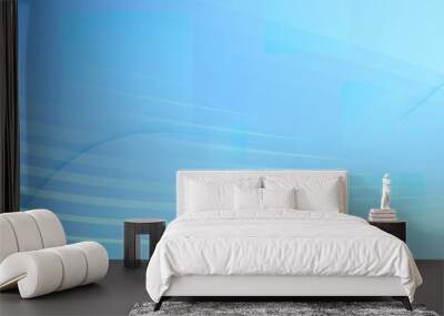 Blue Gradient Background. 3d Flow Lines Banner.  Wall mural