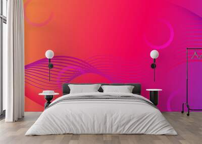 Colorful Fluid Shape. Flow Abstract Stripes.  Wall mural