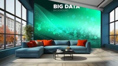 Green Technology Illustration. Big Data Analysis.  Wall mural