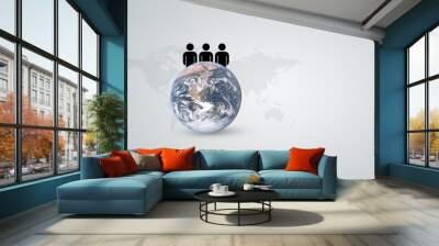 Informative Stock Images for World Population Day Events. Wall mural