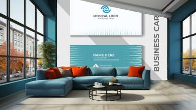 Professional Medical Business Card Template or Medical business card corporate identity design Wall mural