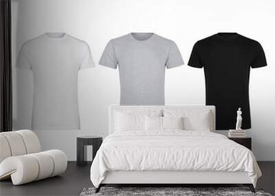 3 t-shirts with clipping paths Wall mural