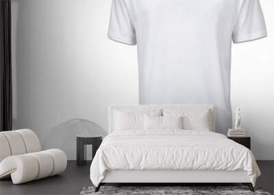 White cap and t-shirt with clipping path Wall mural