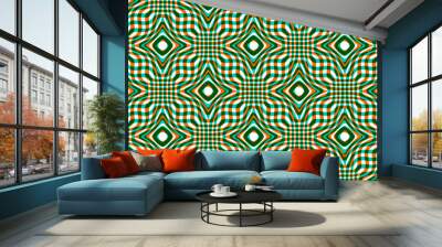 Abstract psychedelic vector pattern colorful repeating trippy texture Wall mural