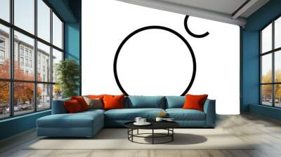 minimalistic logo with O and C alphabet Wall mural