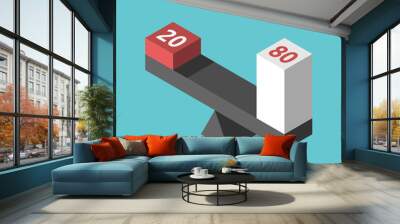 cubes with letters Wall mural