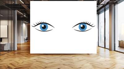 pair of blue eyes Wall mural