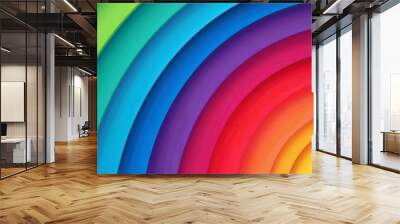 Abstract rainbow colored stripe background Wall mural