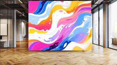 beautiful abstract fluid art seamless pattern background Wall mural