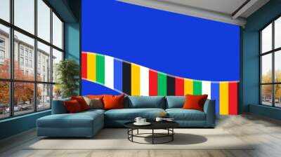 Colorful european soccer competition 2024. Vector banner design Wall mural