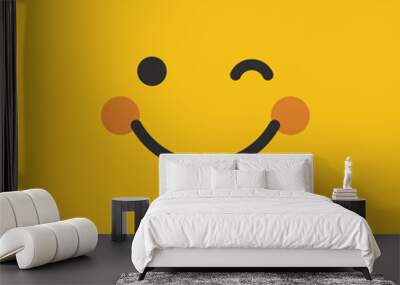 Emoji emoticon character background Wall mural