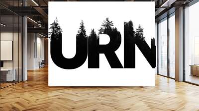 journey word made from outdoor wilderness treetop lettering Wall mural