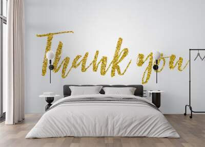 Thank you 7000 follwers gold glitter social media banner Wall mural