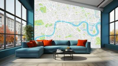 Urban city map of London, England Wall mural