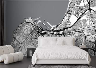 Urban vector city map of Cape Town, South Africa Wall mural