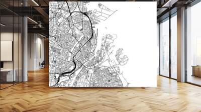 Urban vector city map of Copenhagen, Denmark Wall mural