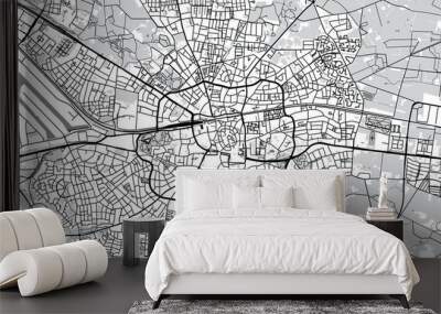 Urban vector city map of Enschede, The Netherlands Wall mural