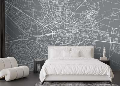 Urban vector city map of Enschede, The Netherlands Wall mural