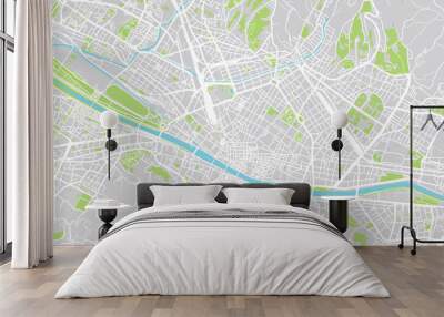 Urban vector city map of Florence, Italy Wall mural