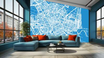 Urban vector city map of Valencia, Spain Wall mural