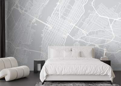 Vector city map of New York  Wall mural