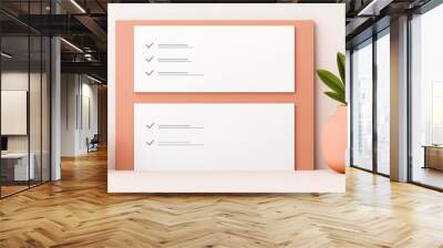 Blank mock up of a presentation slide layout Wall mural