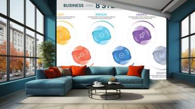 8 Step 3D Sphere Business Infographic. Vector Illustration For Business Financial Report. Wall mural