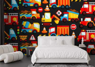 construction truck background Wall mural