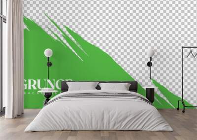 brush messy ink rough halftone abstract green color background with brushstroke and halftone style. Wall mural