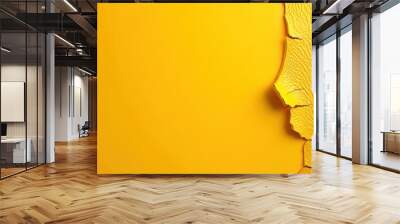 Abstract yellow background with peeling paint texture, perfect for design projects, artistic concepts, and contemporary presentations. Wall mural