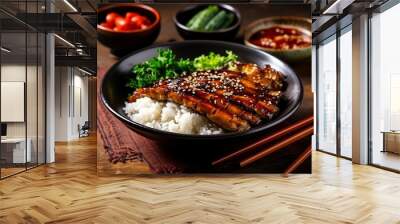 Grilled Eel with Rice Wall mural