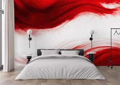 red blended with white background created with Generative AI technology Wall mural