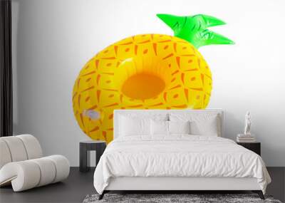 Bright inflatable ring isolated on white background. Wall mural