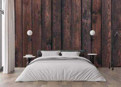 Dark brown wood texture or background. Wall mural