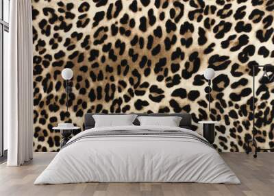 Leopard fablic texture. Fashion textile background. Wall mural