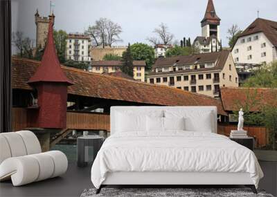 Mill Bridge,Lucerne, Switzerland Wall mural