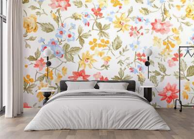 Vintage provance wallpaper with floral pattern Wall mural