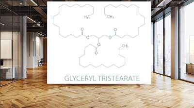 Glyceryl tristearate molecular skeletal chemical formula.	 Wall mural